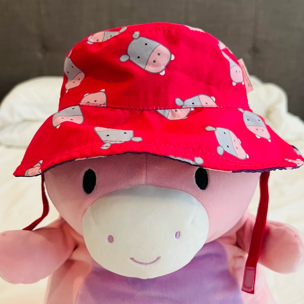 FlapJackKids Flap Jack Kids spf50 Infant kids reversible sun hat Hippo Elephant